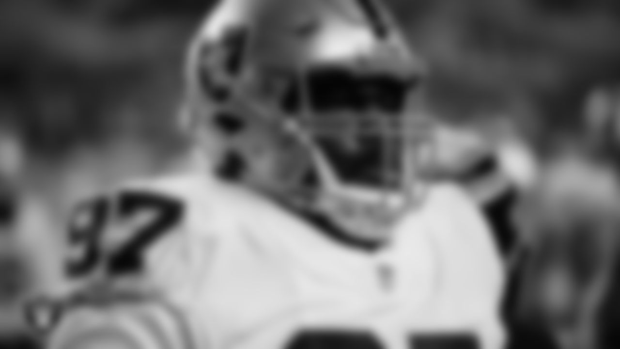 Las Vegas Raiders defensive tackle Andrew Billings (97) warming up before the regular season away game against the Pittsburgh Steelers at Acrisure Stadium.