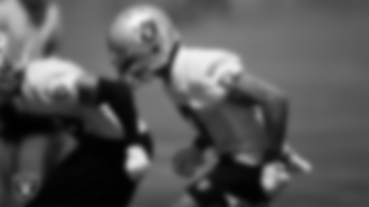 Las Vegas Raiders wide receiver Willie Snead IV (17) at an Organized Team Activity (OTA).