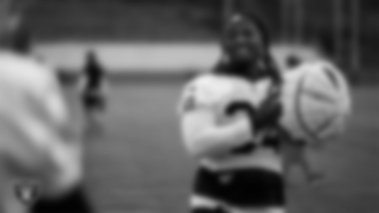 Las Vegas Raiders running back Brandon Bolden (34) during practice at The Greenbrier Sports Performance Center.