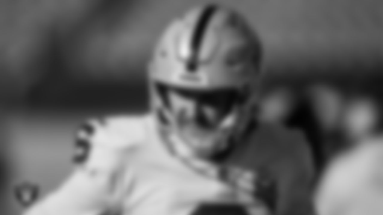Las Vegas Raiders punter AJ Cole (6) warming up before the regular season away game against the Denver Broncos.