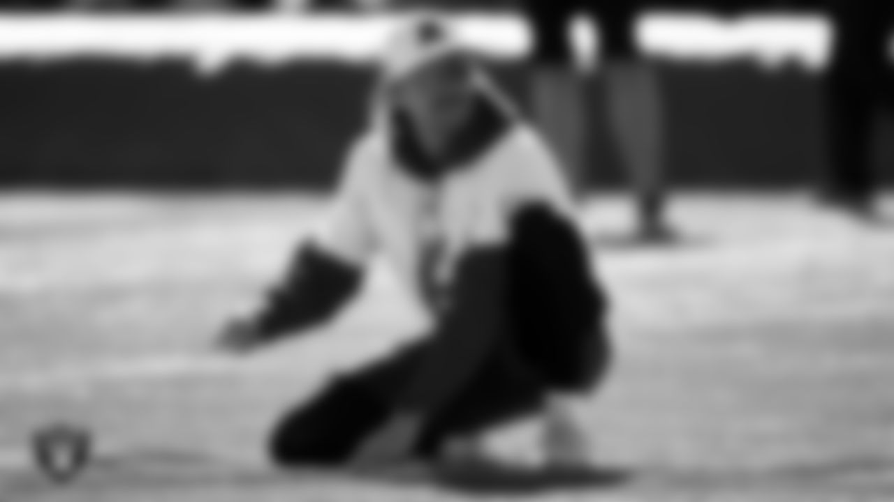 Las Vegas Raiders punter AJ Cole (6) during a practice for the 2022 Pro Bowl.