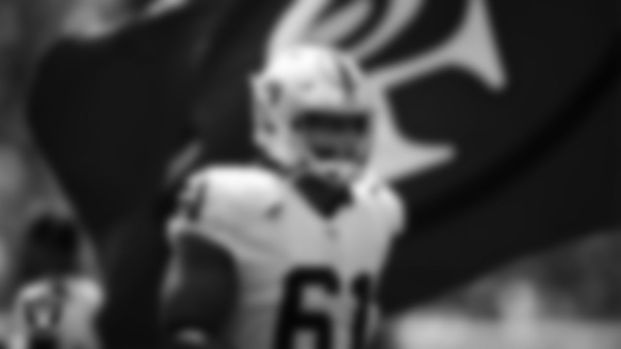 Las Vegas Raiders defensive tackle Gerald McCoy (61) on the field during the preseason away game against the San Francisco 49ers.