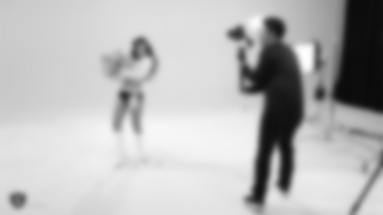 Raiderette Bryana during their media day shoots.