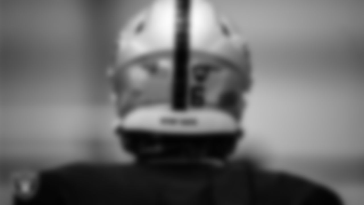 Las Vegas Raiders punter AJ Cole (6) during practice.
