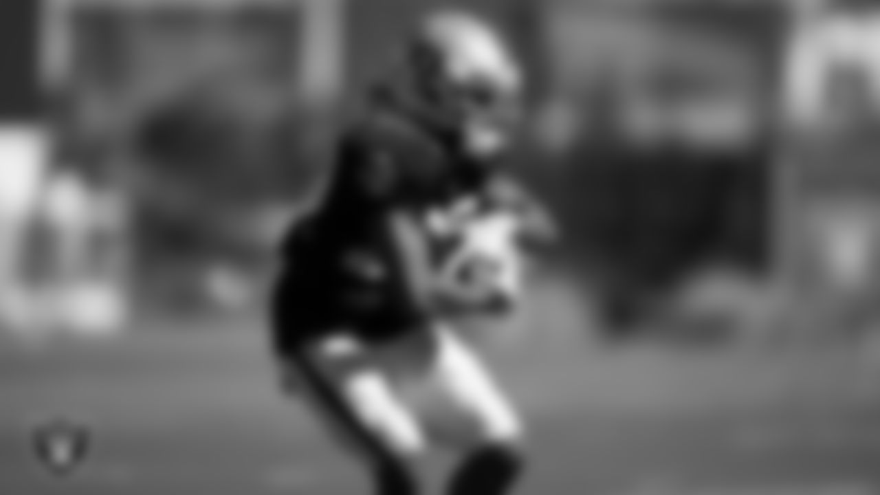Las Vegas Raiders running back Kenyan Drake (23) during practice at Intermountain Healthcare Performance Center.