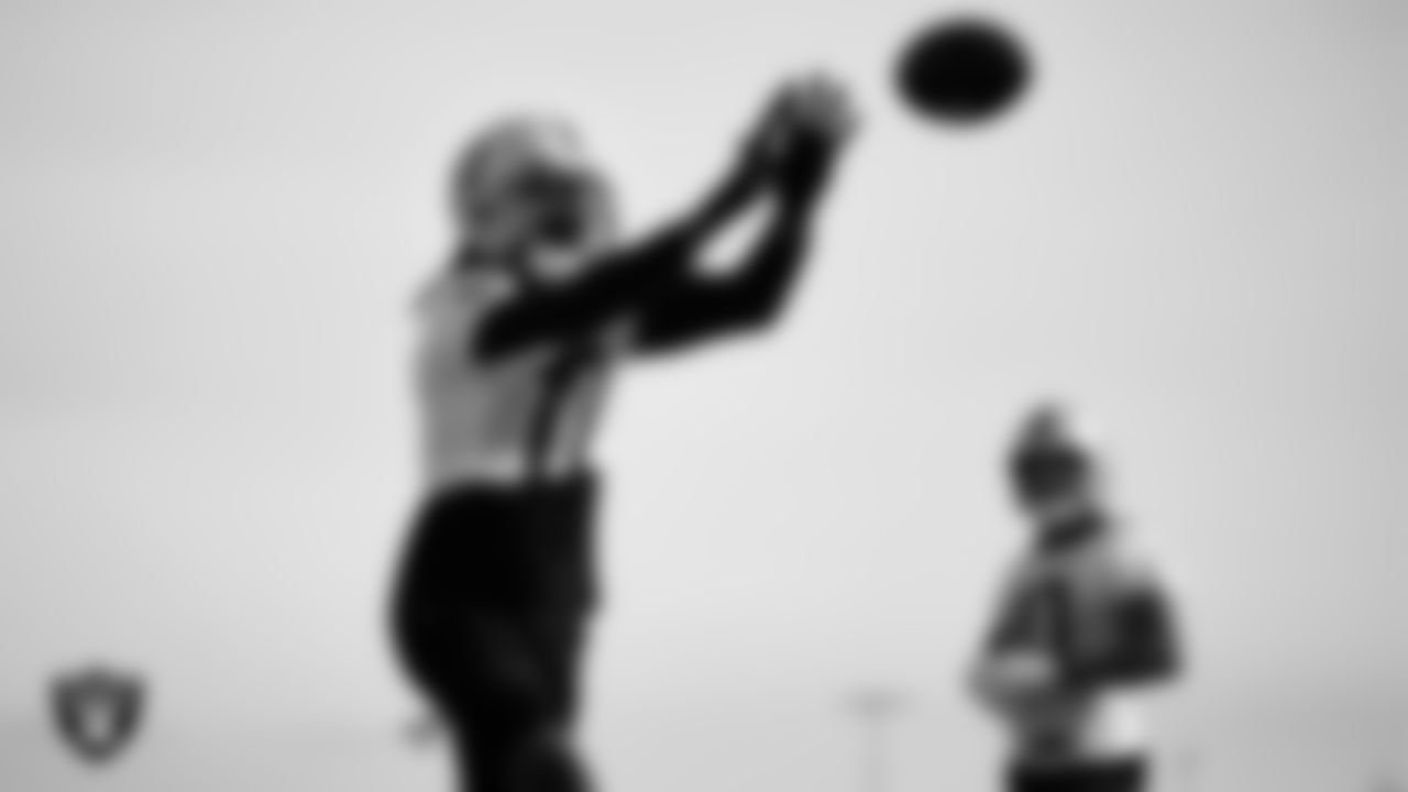 Las Vegas Raiders wide receiver Davante Adams (17) during practice at Intermountain Healthcare Performance Center.