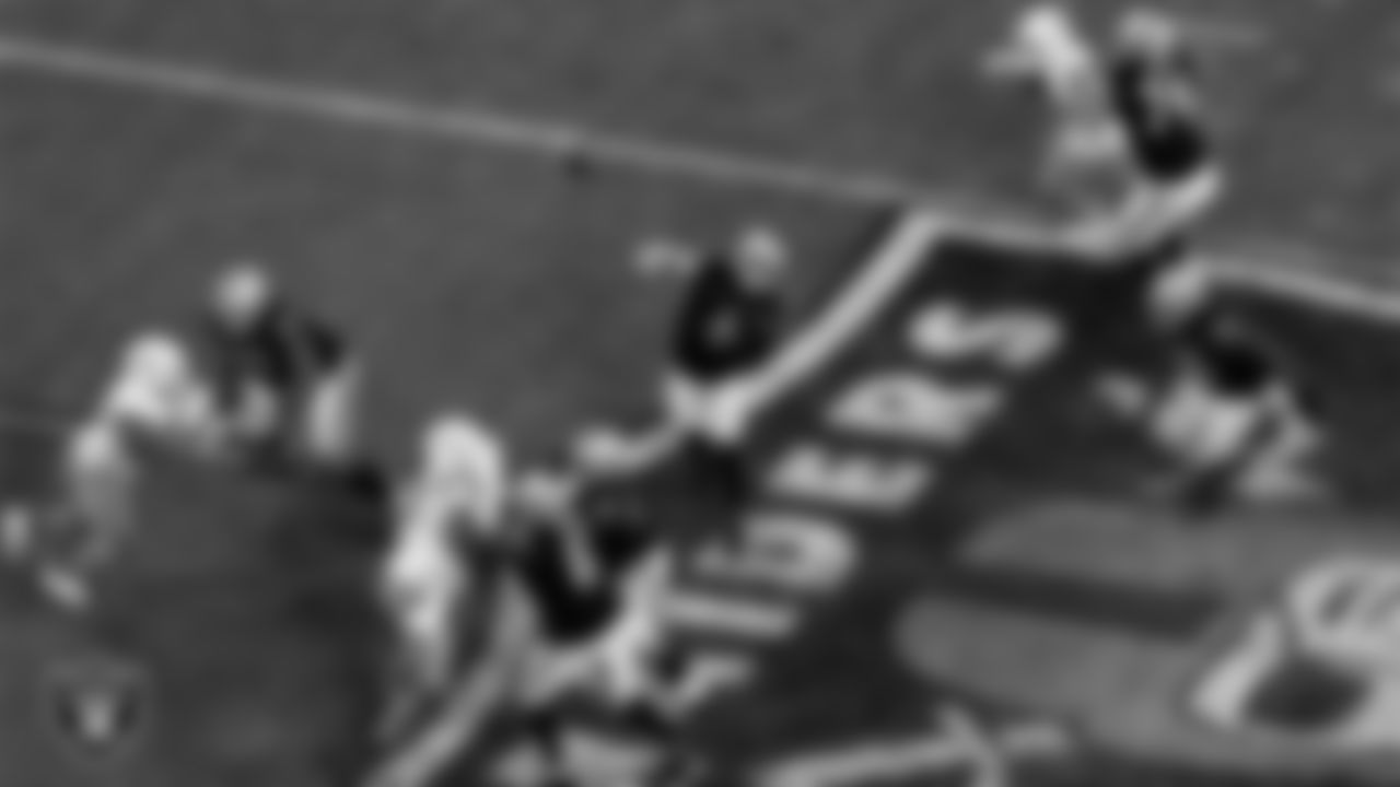 Las Vegas Raiders quarterback Derek Carr (4) passes during the regular season home game against the Miami Dolphins.