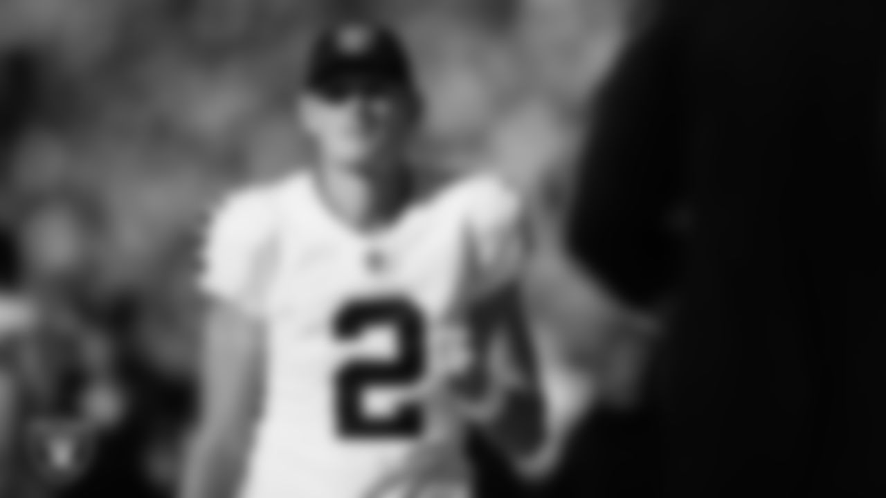 Las Vegas Raiders kicker Daniel Carlson (2) on the sidelines during the regular season away game against the Denver Broncos.