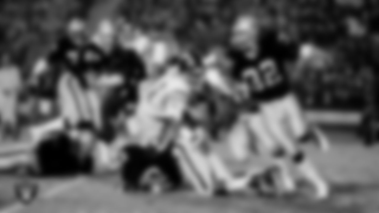 The Raiders during the regular season home game against the San Diego Chargers at Los Angeles Memorial Coliseum, Monday, November 22, 1982, in Los Angeles, Calif.