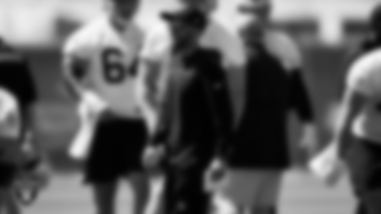 Las Vegas Raiders offensive coordinator Mick Lombardi during Day Three of Las Vegas Raiders offensive coordinator Mick Lombardi2022 Veteran Minicamp.