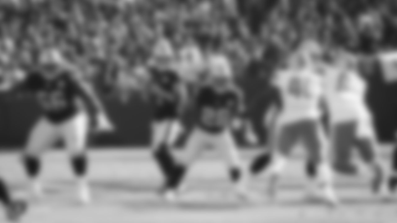 Raiders quarterback Derek Carr (4) during the regular season game against the Detroit Lions