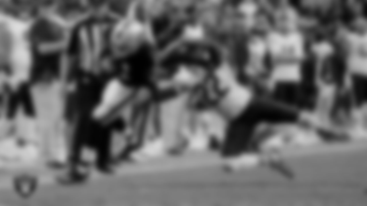 Las Vegas Raiders wide receiver Henry Ruggs III (11) during the regular season home game against the Chicago Bears.
