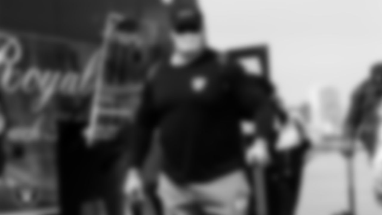 Las Vegas Raiders guard Richie Incognito (64) departs for the regular season away game against the Carolina Panthers.