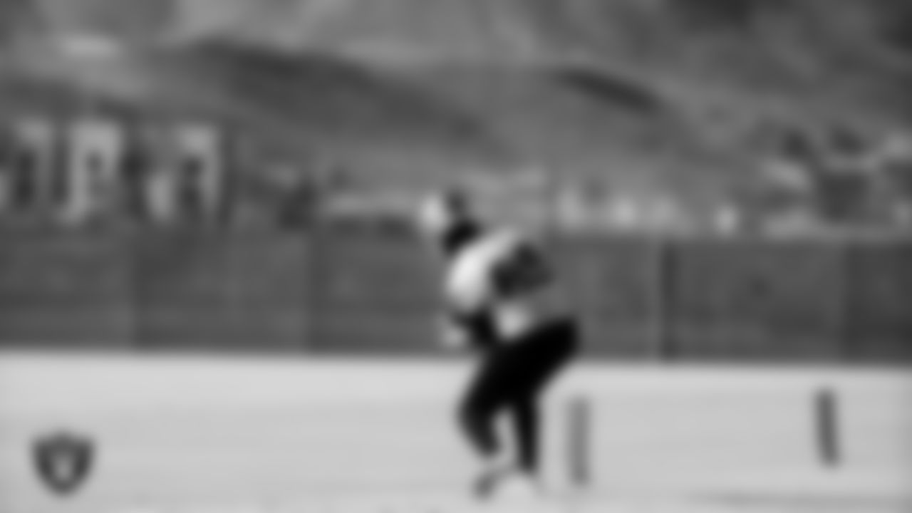 Las Vegas Raiders tight end Darren Waller (83) during practice at Intermountain Healthcare Performance Center.