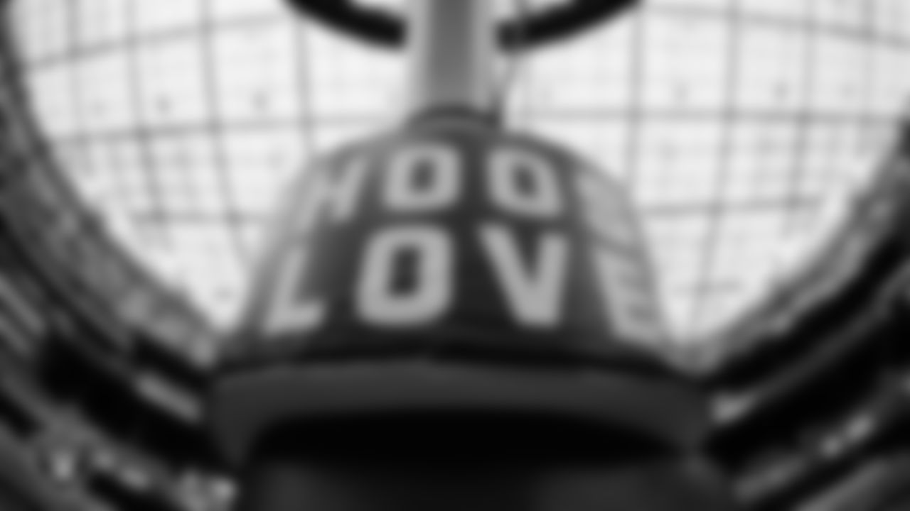 "Choose Love" signage around Sofi Stadium before the preseason away game against the Los Angeles Rams.