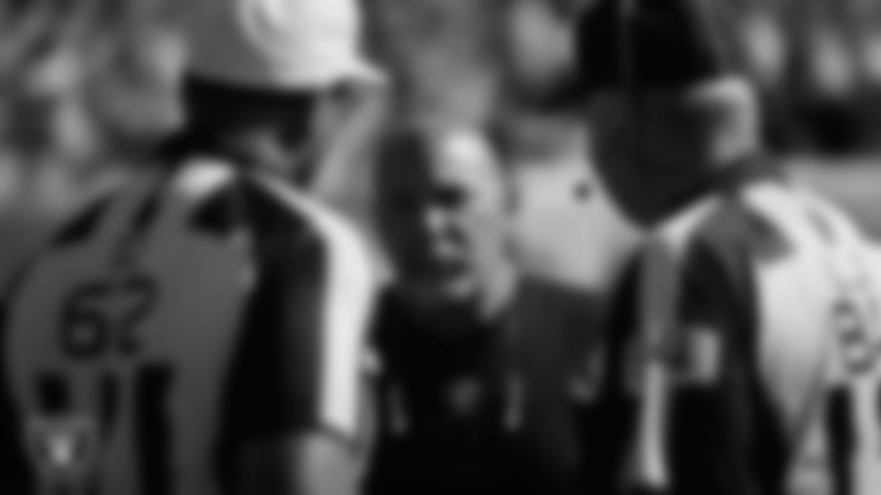 Las Vegas Raiders Interim Head Coach/special teams coordinator Rich Bisaccia before the regular season away game against the Denver Broncos.