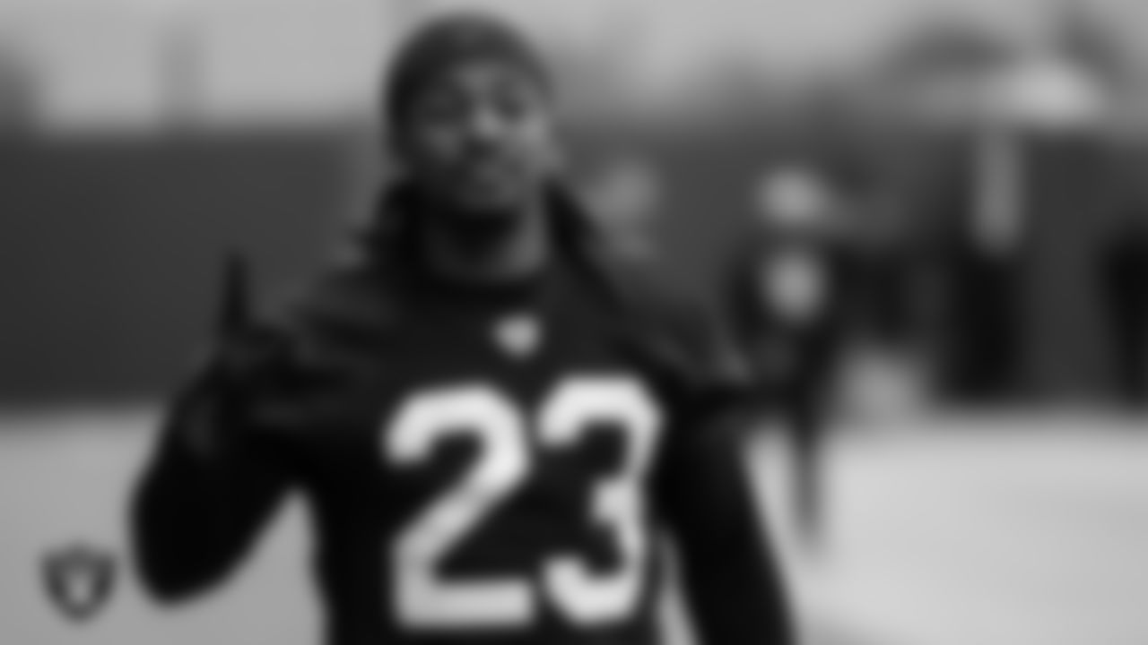 Las Vegas Raiders cornerback Nickell Robey-Coleman (23) during practice at Intermountain Healthcare Performance Center.