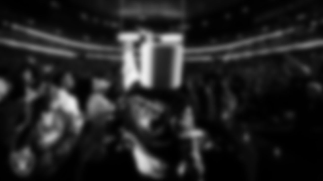 Music producer and DJ Marshmello during halftime at the Las Vegas Raiders regular season home game against the Kansas City Chiefs.