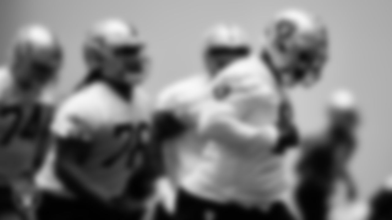 Las Vegas Raiders guard Lester Cotton Sr. (67) at Mandatory Minicamp.