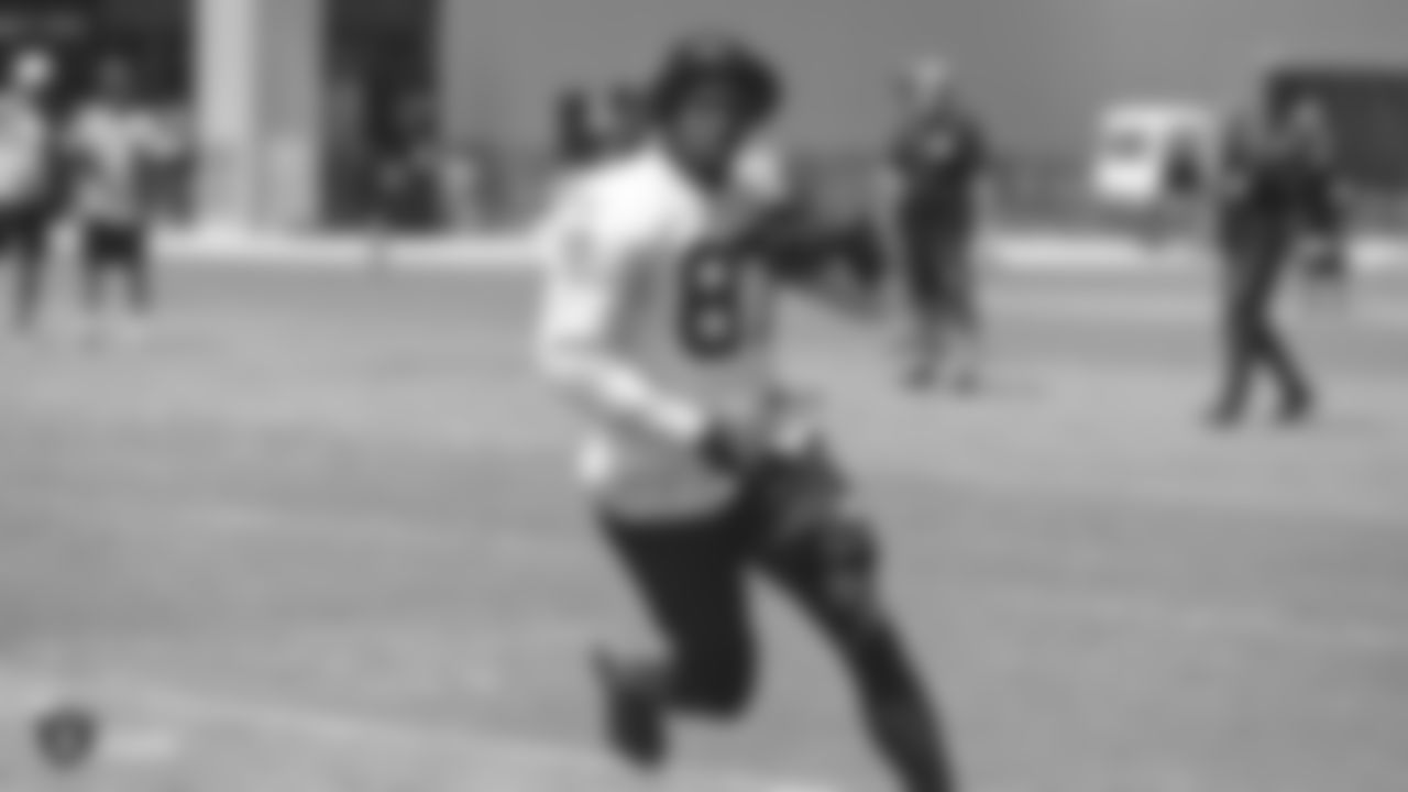 Oakland Raiders tight end Jared Cook (87) at a Mandatory Minicamp at the Oakland Raiders Practice Facility, Thursday, June 14, 2018, in Alameda, California.