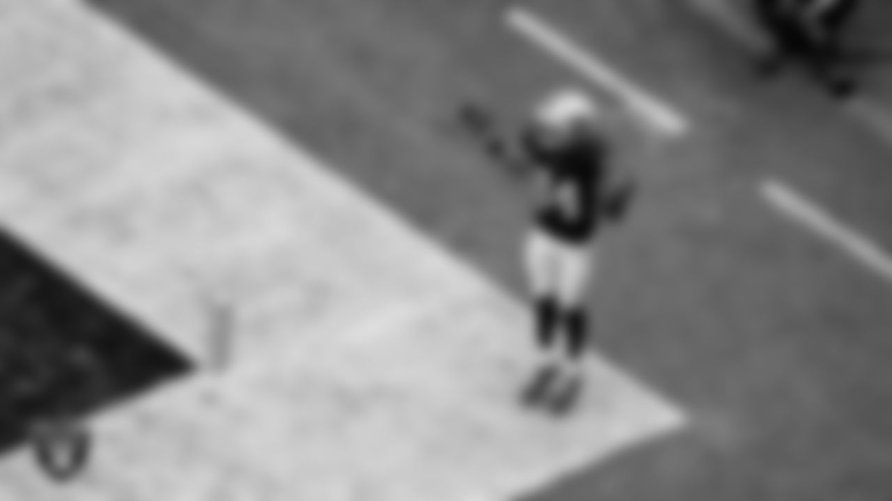 Las Vegas Raiders wide receiver Keelan Cole Sr. (84) after making a 9-yard touchdown catch during the preseason home game against the San Francisco 49ers at Allegiant Stadium.