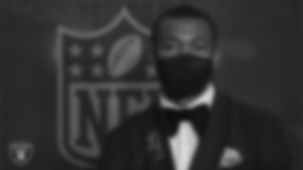 Alabama wide receiver Jaylen Waddle appears on the Red Carpet at the Rock & Roll Hall of Fame before the first round of the 2021 NFL football draft.