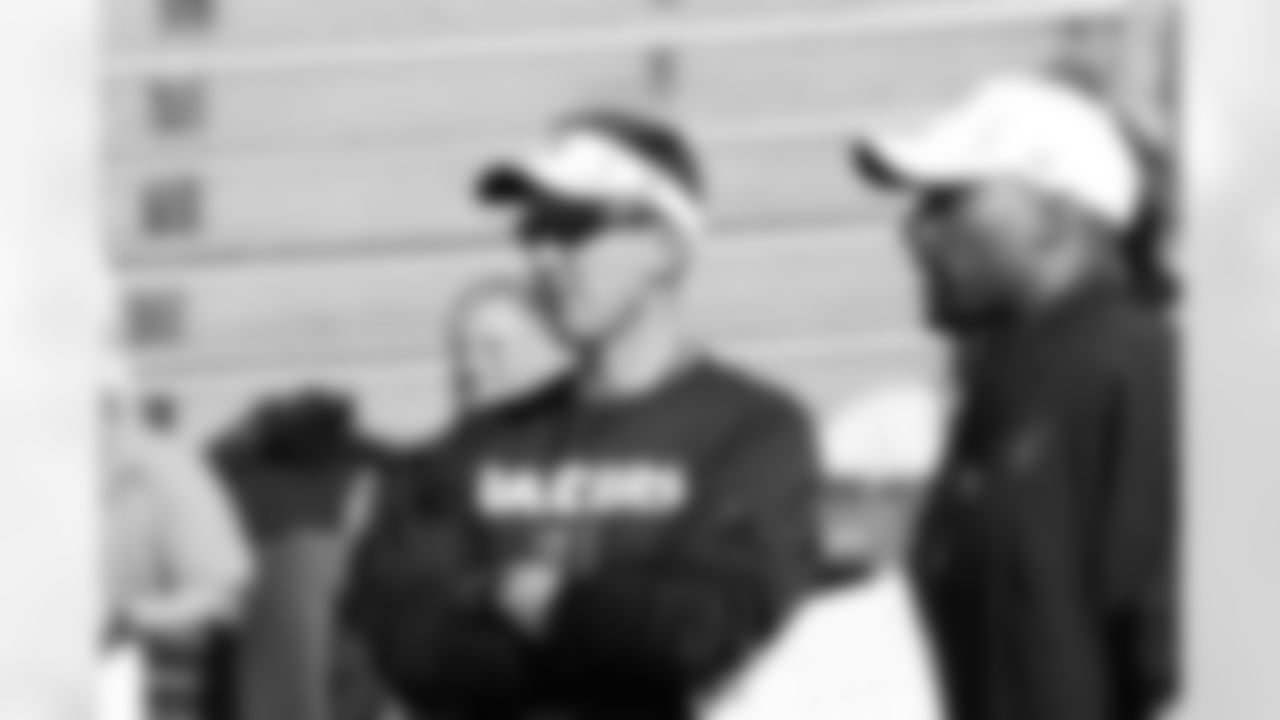 Head Coach Dennis Allen and Coach Justin Griffith