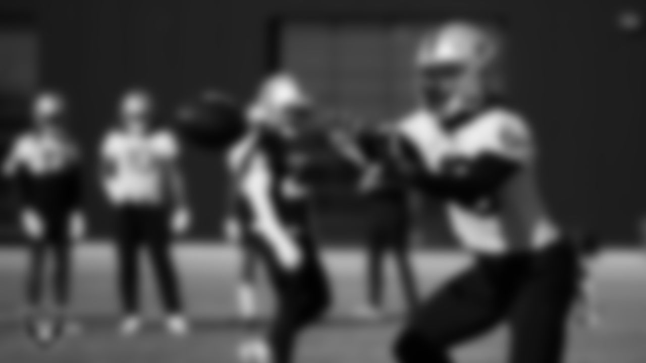 Las Vegas Raiders wide receiver Malik Turner (18) during practice at Intermountain Healthcare Performance Center.
