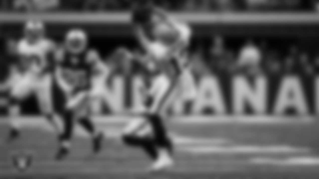 Las Vegas Raiders wide receiver Hunter Renfrow (13) makes a catch during the regular season away game against the Indianapolis Colts.
