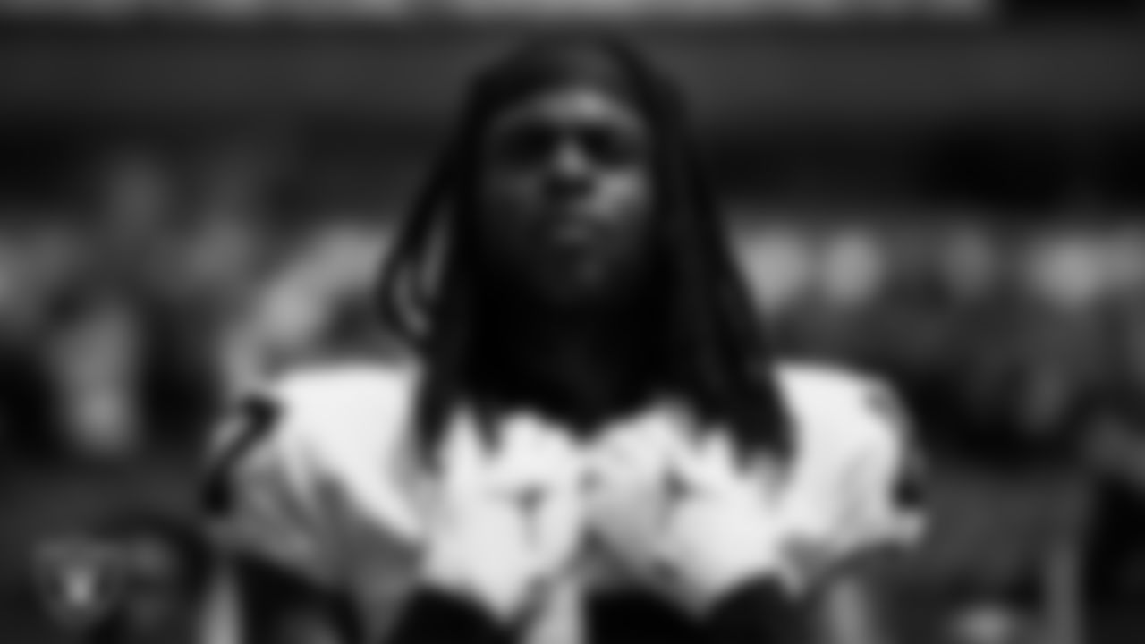 Las Vegas Raiders wide receiver Davante Adams (17) during the national anthem before the regular season away game against the Los Angeles Chargers at SoFi Stadium.