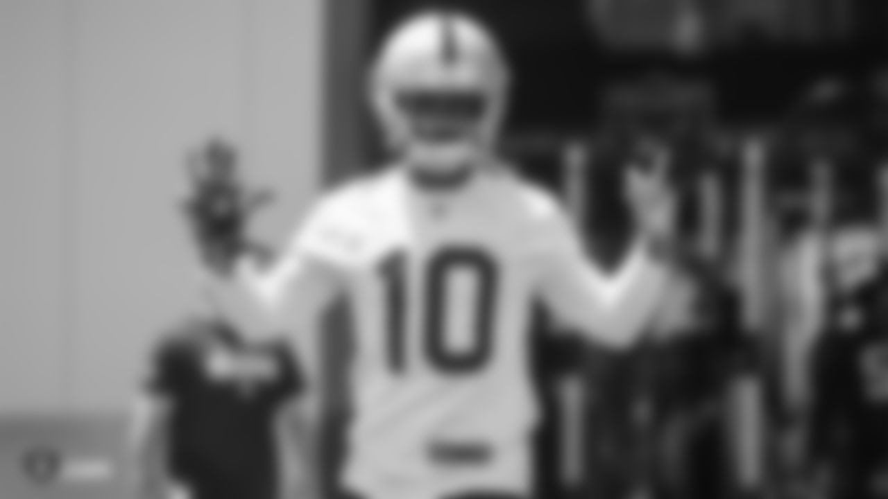 Raiders wide receiver Rico Gafford (10) at a Mandatory Minicamp at the Raiders Practice Facility in Alameda, Calif.