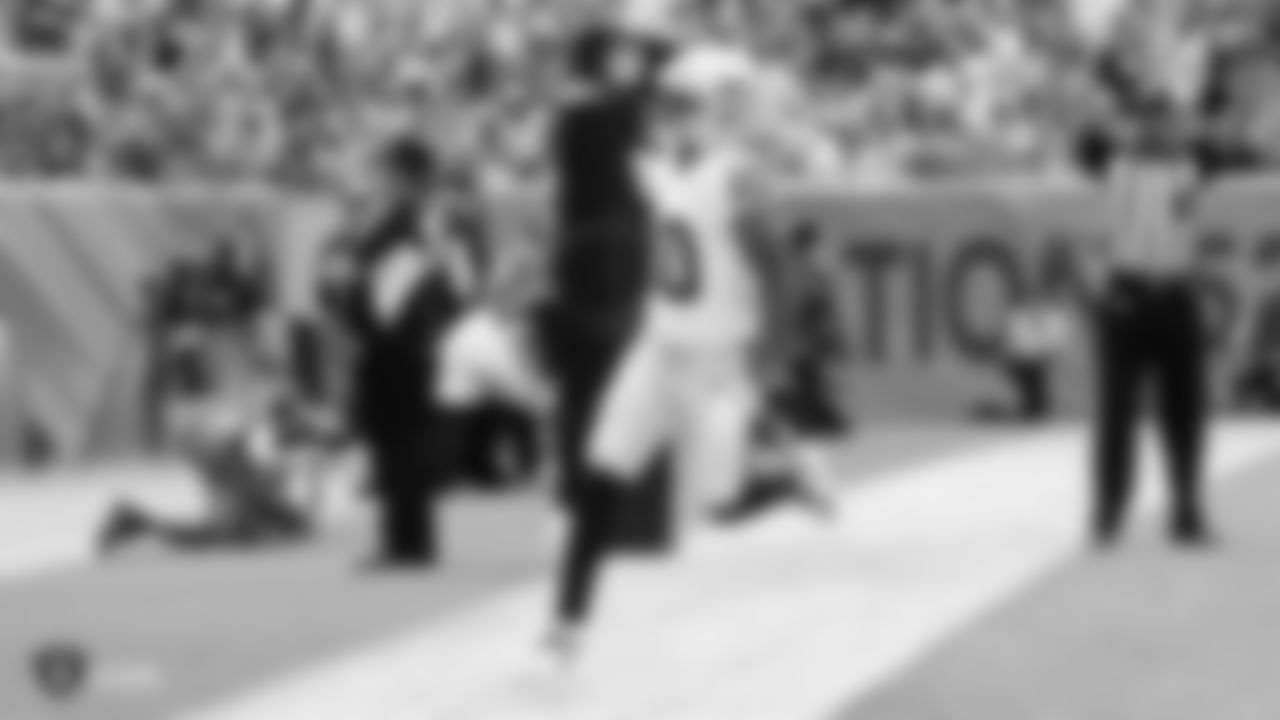The Oakland Raiders regular season game against the Denver Broncos at Mile High Stadium, Sunday, September 16, 2018, in Denver, Colorado.