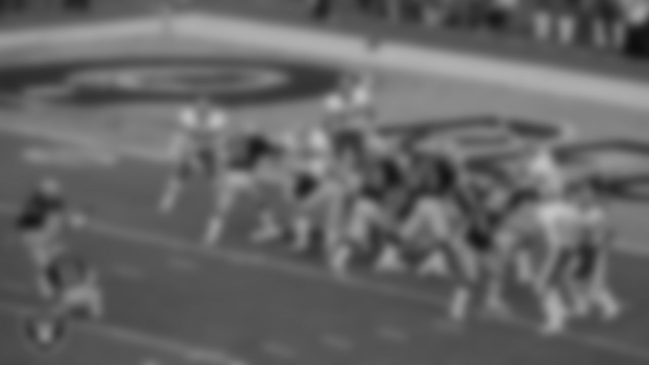Los Angeles Raiders kicker Chris Bahr (10) kicks a PAT during Super Bowl XVIII against the Washington Football Team at Tampa Stadium, Sunday, January 22, 1984, in Tampa, Fla.