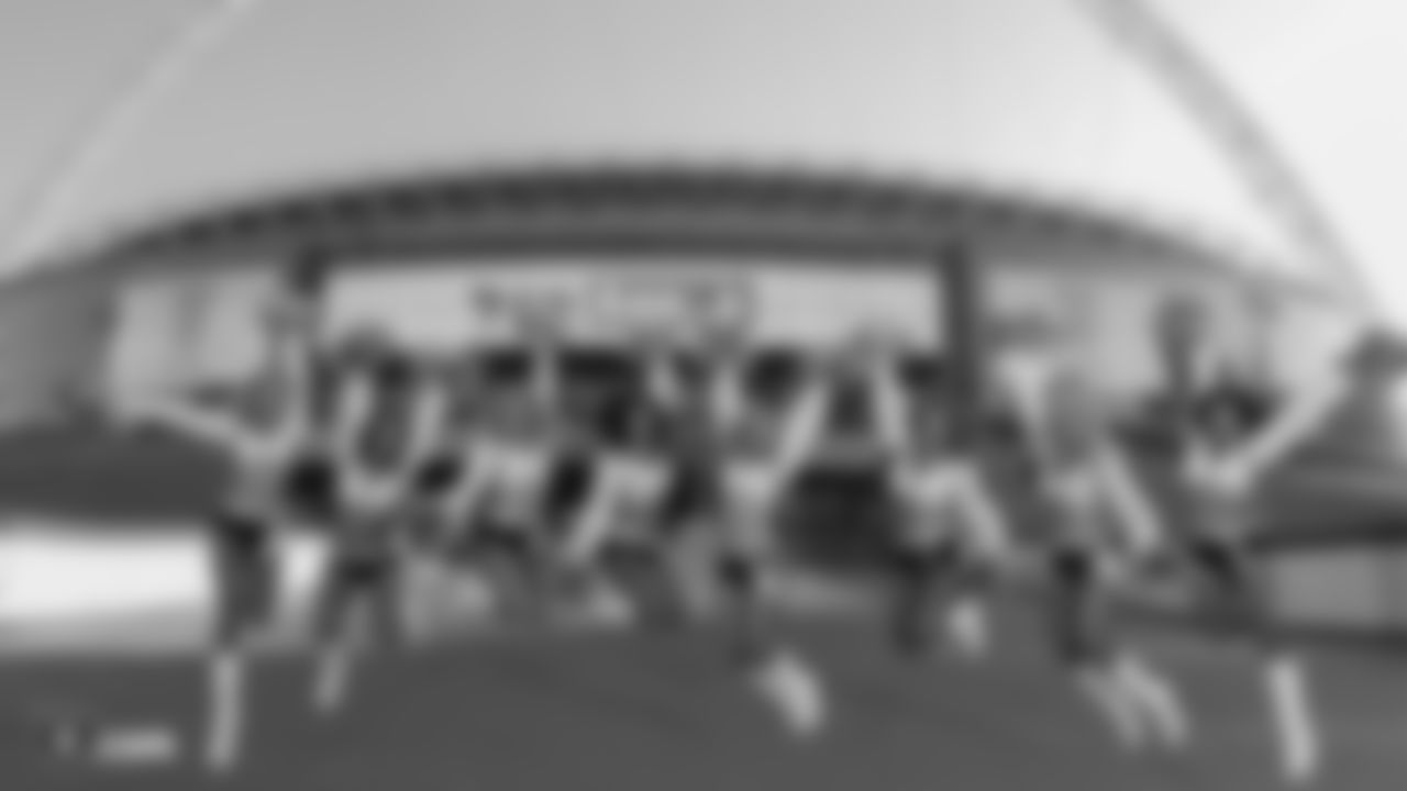 The Raiderettes visit Wembley Stadium.