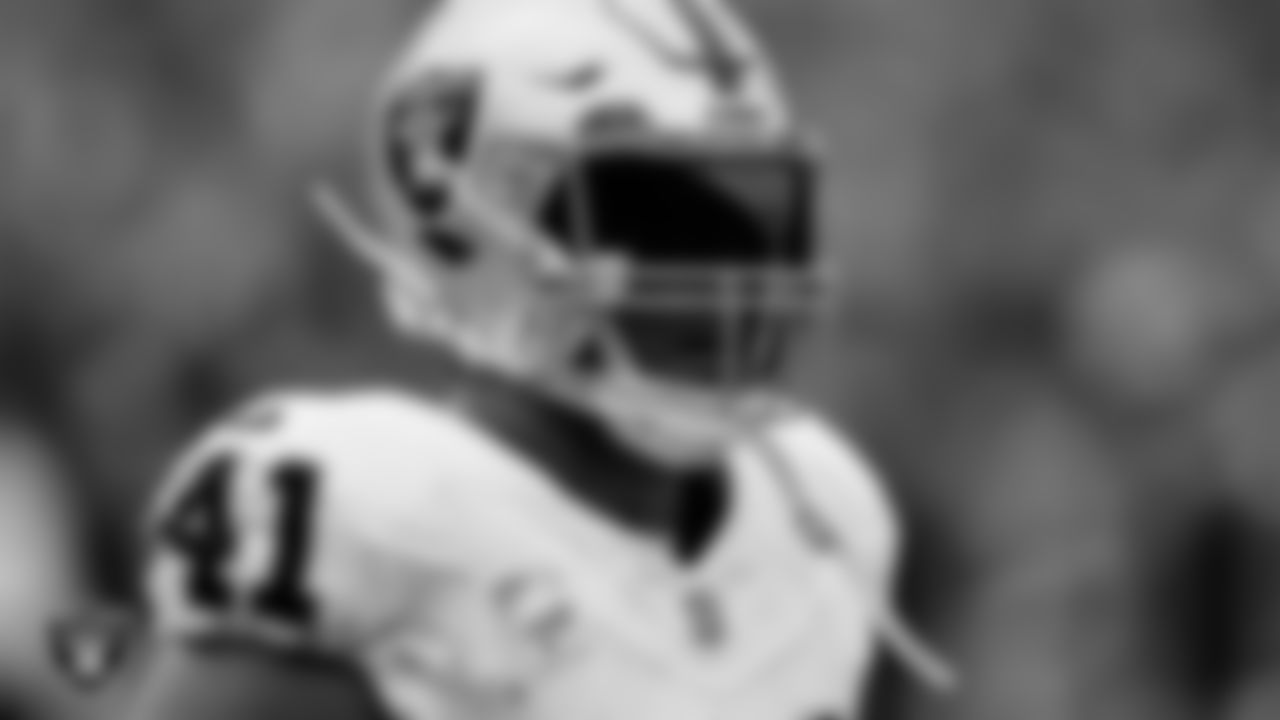 Las Vegas Raiders linebacker Robert Spillane (41) during the regular season away game against the Denver Broncos at Empower Field at Mile High.