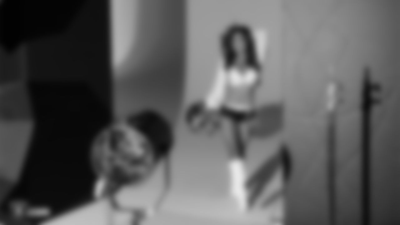 Raiderette Allison during their media day shoots.