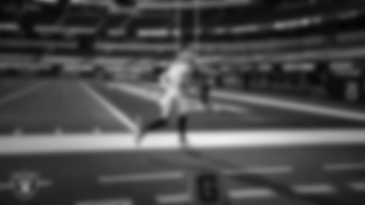 Las Vegas Raiders quarterback Derek Carr (4) heads to the locker room during the halftime break of the regular season away game against the Los Angeles Chargers.