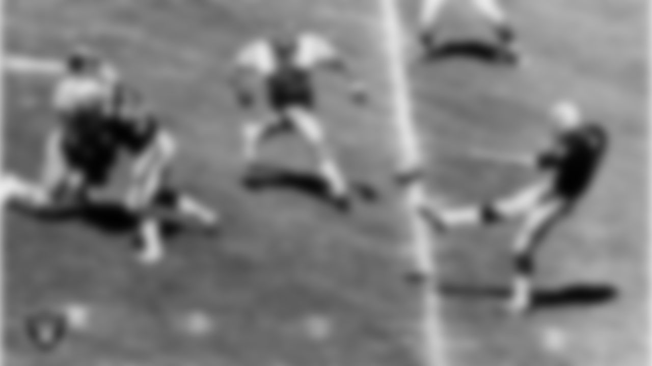 Ray Guy punted 1,049 times during his career for 44,493 yards for an average of 42.5 yards per punt. He perfected the "coffin corner" punt and won three Super Bowls with the Silver and Black. Guy became the first punter inducted into the Pro Football Hall of Fame in 2014.