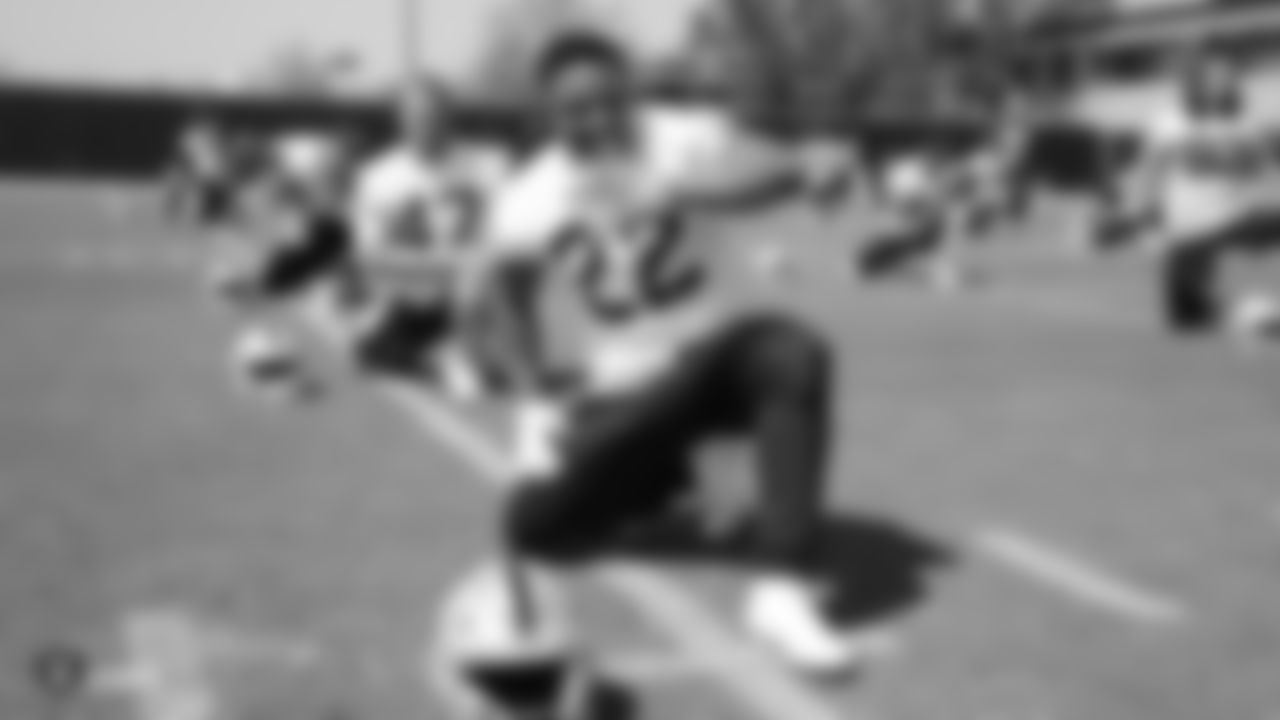 Raiders running back Doug Martin (22) at an Organized Team Activity (OTA) at the Raiders Practice Facility in Alameda, Calif.