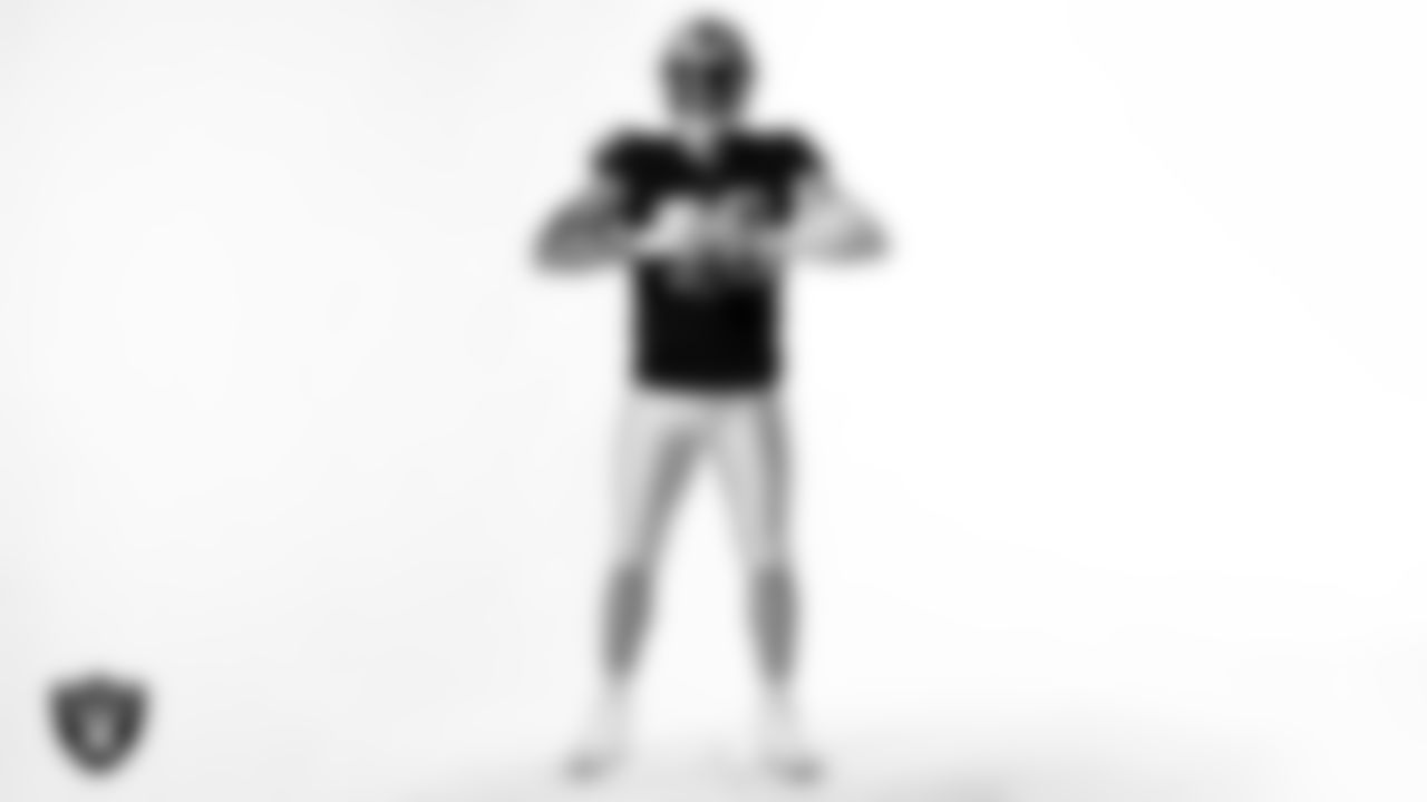 Las Vegas Raiders defensive end Maxx Crosby (98) poses for a photo at the 2023 Las Vegas Raiders Content Day.