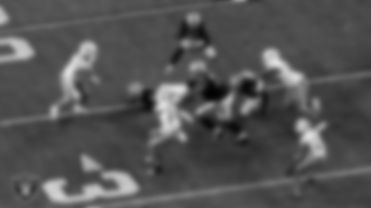 Las Vegas Raiders wide receiver Henry Ruggs III (11) rushes during the regular season home game against the Miami Dolphins.
