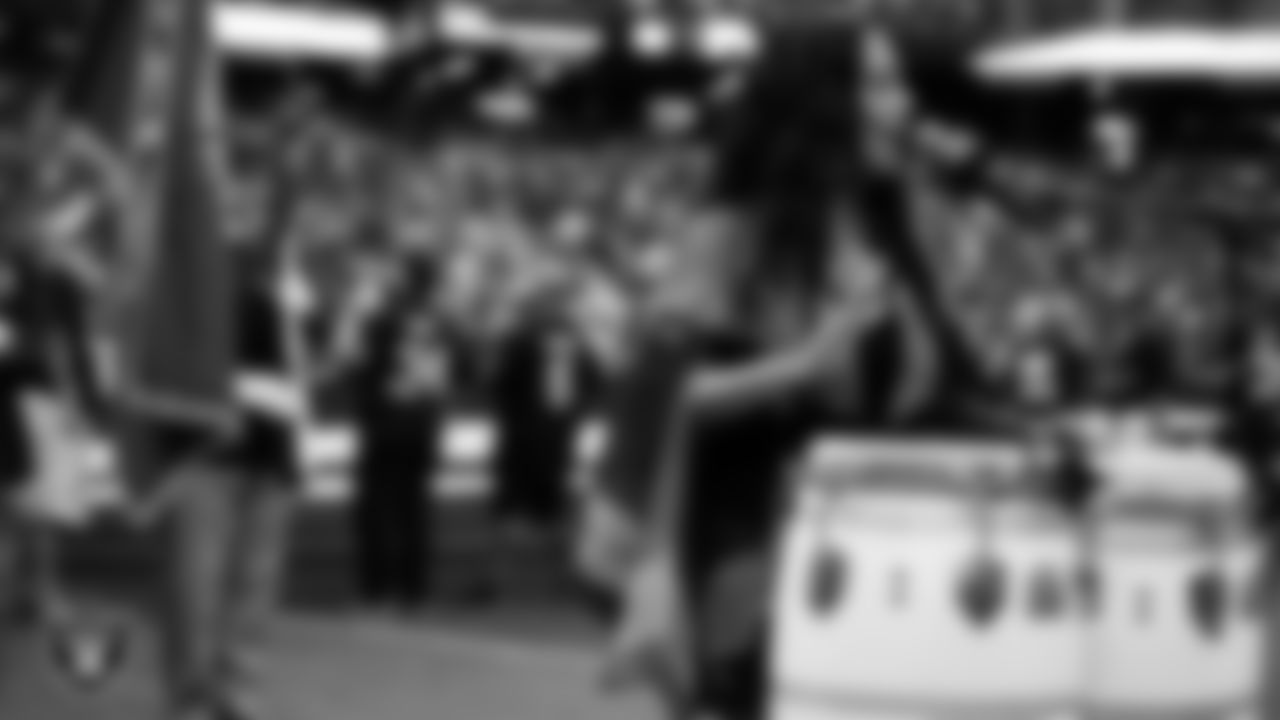 Singer Shelia E. performs the national anthem before the Las Vegas Raiders' regular season home game against the New England Patriots at Allegiant Stadium.