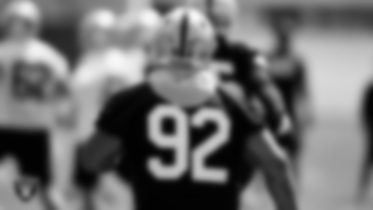Las Vegas Raiders defensive tackle Kyle Peko (92) during Day One of 2022 Veteran Minicamp.