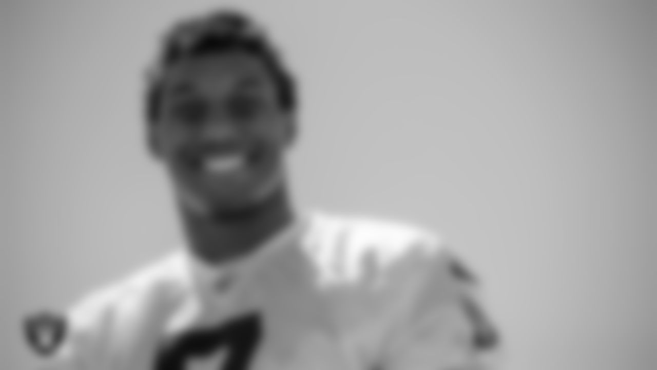 Las Vegas Raiders wide receiver Zay Jones (7) at an Organized Team Activity (OTA).