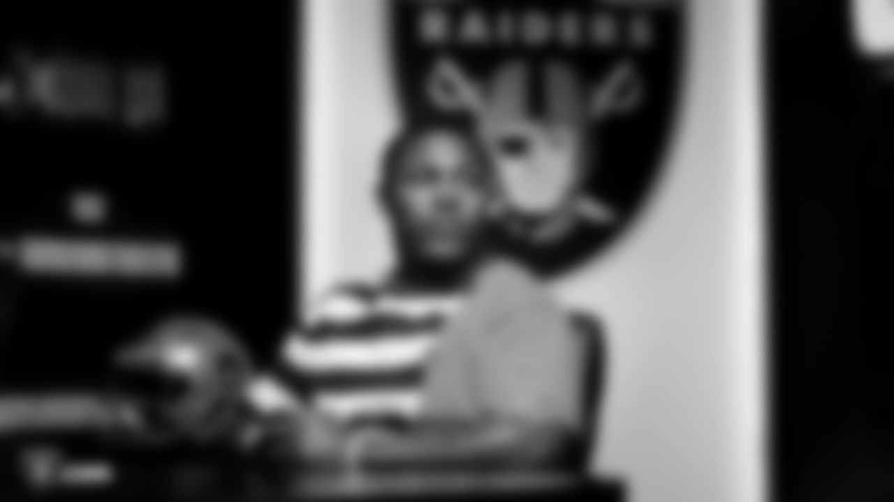 Running back Josh Jacobs arrives to the Raiders Practice Facility.