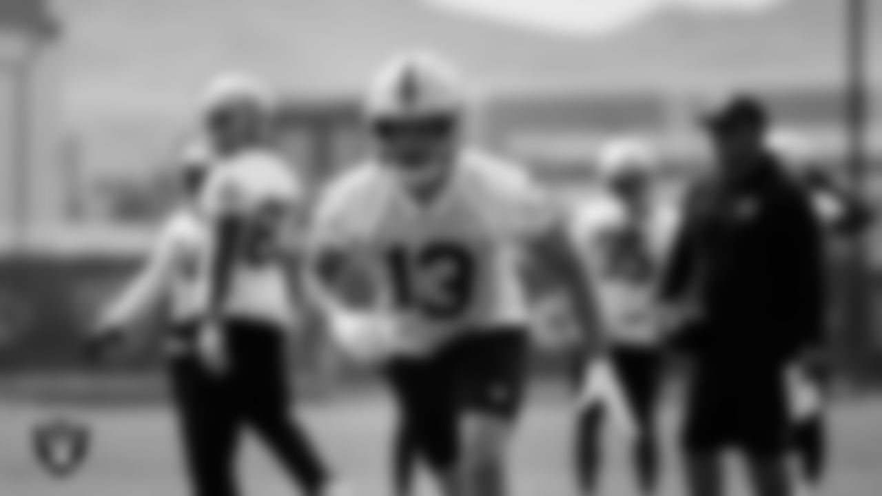 Las Vegas Raiders wide receiver Hunter Renfrow (13) during practice at Intermountain Healthcare Performance Center.