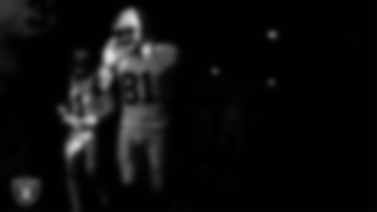 Las Vegas Raiders tight end Austin Hooper (81) walks down the tunnel before the regular season away game against the Chicago Bears at Soldier Field.