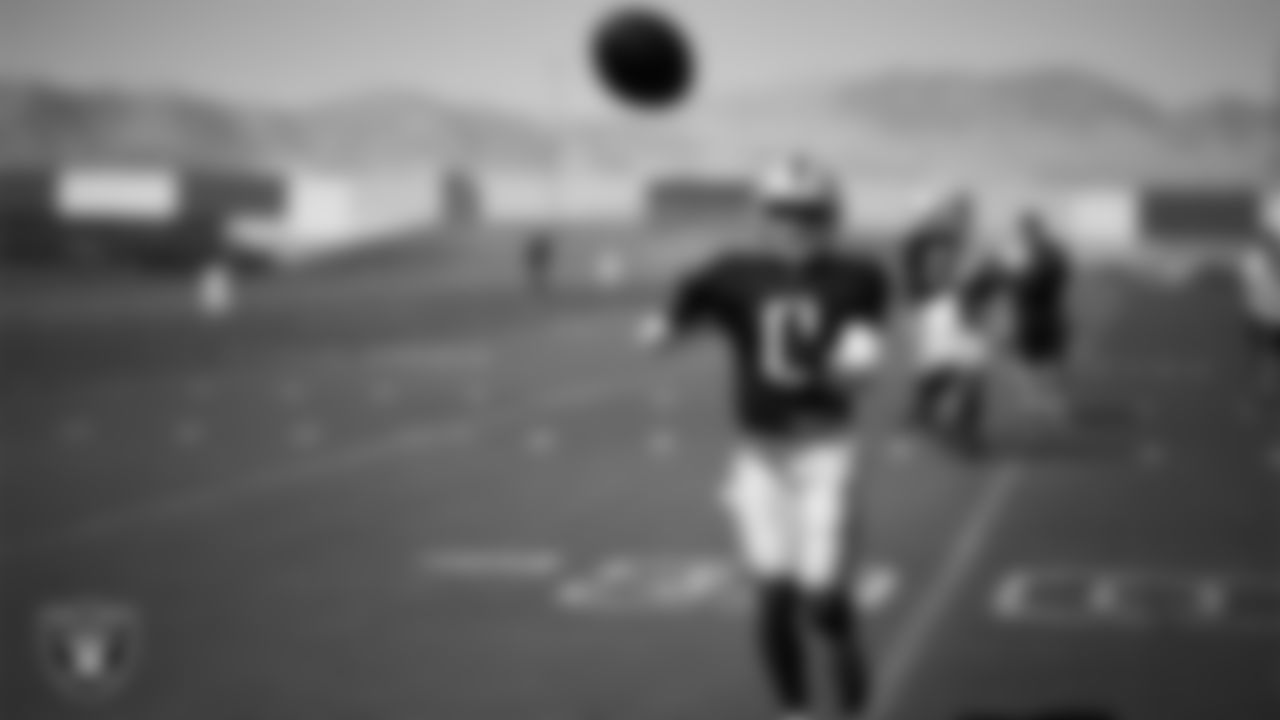 Las Vegas Raiders cornerback Jakorian Bennett (0) during practice at Intermountain Health Performance Center.