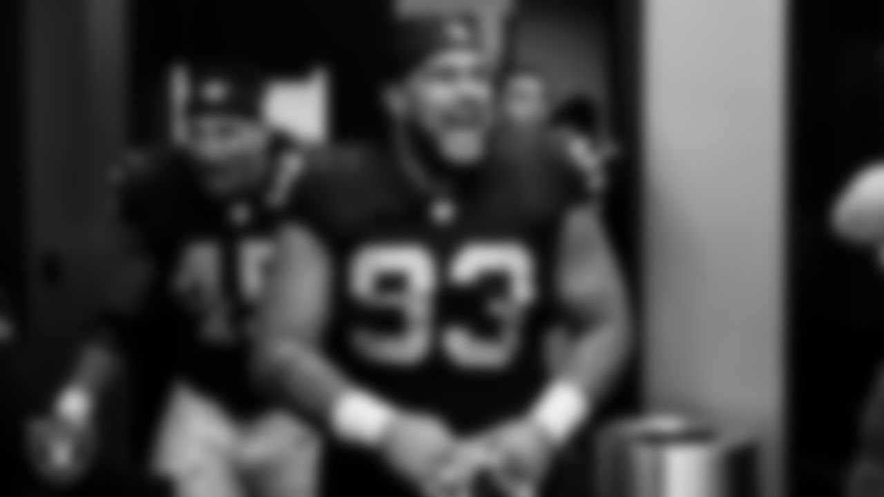 Las Vegas Raiders defensive tackle Kyle Peko (93) in the locker room after the regular season home game against the New England Patriots at Allegiant Stadium.