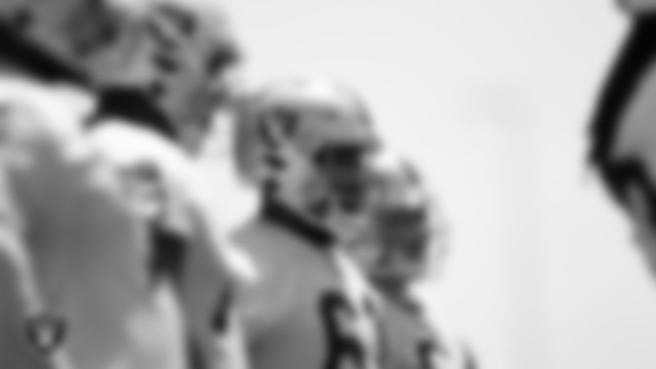 Las Vegas Raiders guard Marquel Harrell (61) at an Organized Team Activity (OTA).